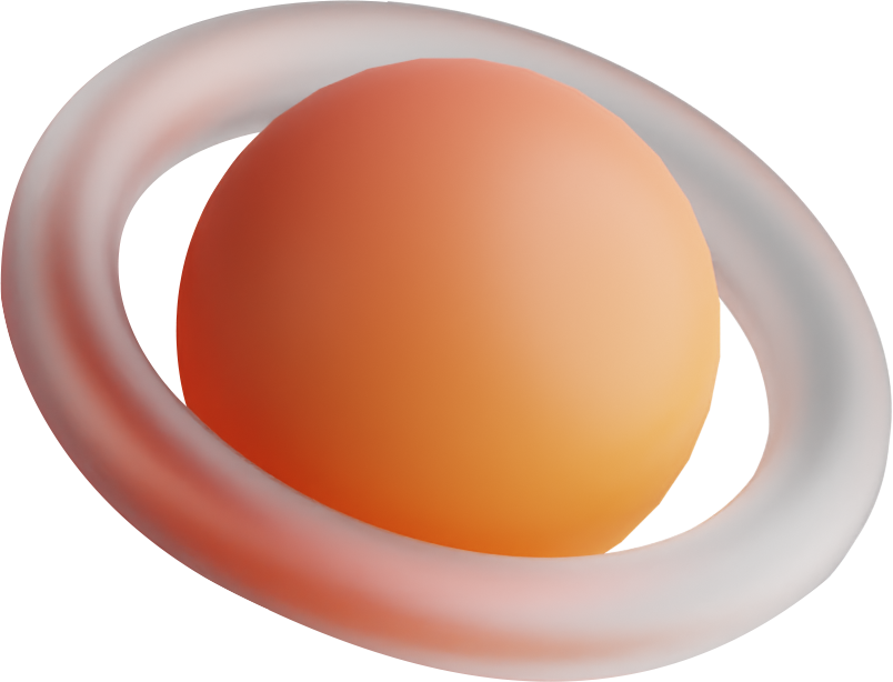 A saturn shaped 3D object