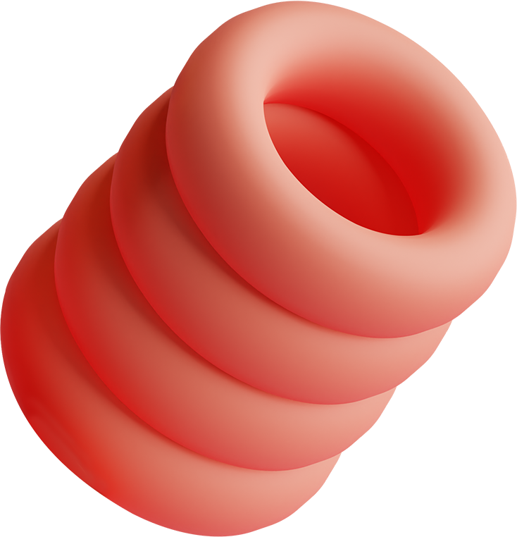 a 3D spring shaped object